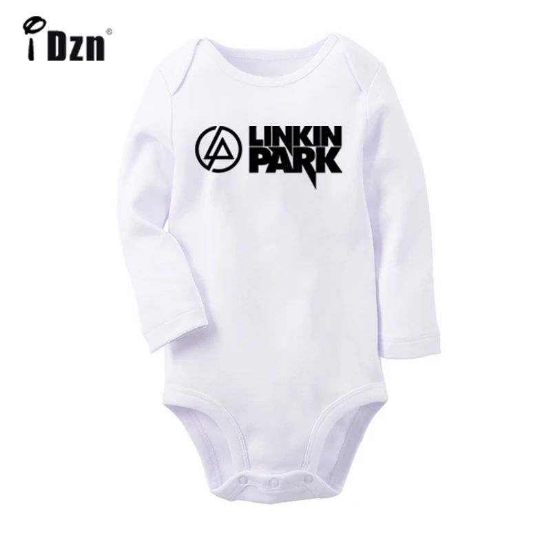 Комплекты одежды для новорожденных мальчиков и девочек с принтом «Linkin Park»; комбинезон с длинными рукавами; боди с принтом для младенцев; комплекты одежды из хлопка - Цвет: ieBaby2149WC