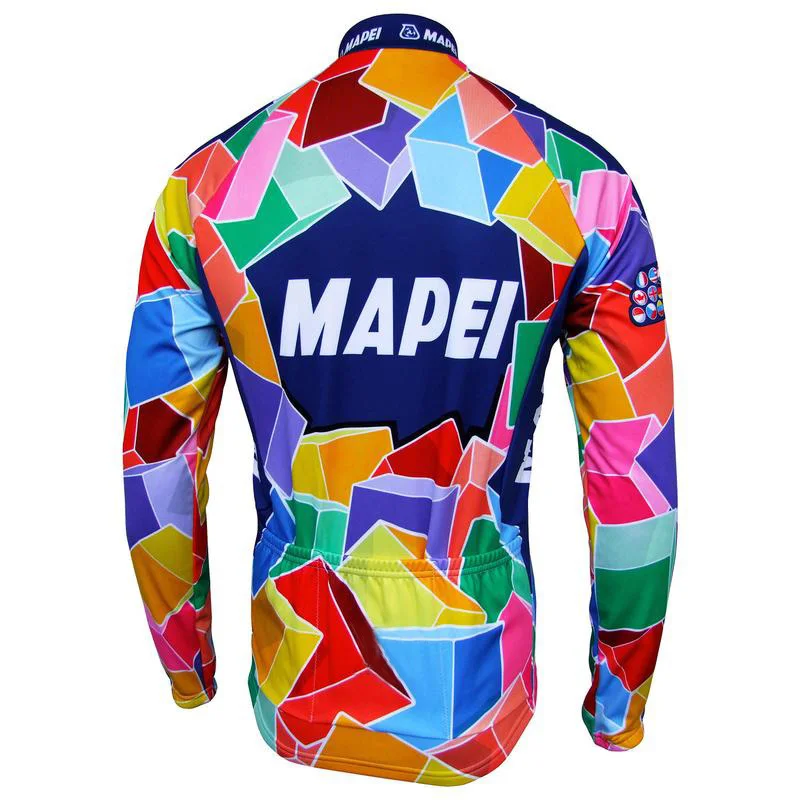 Ретро мапеи с длинными рукавами, велосипедные свитера цвета Омбре, велосипедная одежда, зимняя флисовая и без флиса, качественная одежда для шоссейного велосипеда, костюм для велосипедного спорта