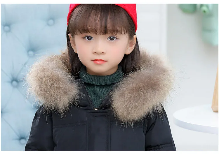 -30  degrees girls winter jackets fur hooded duck down jacket for girl clothes thick kids outerwear warm children coat parka 2017  4 5 6 7 8 9 years  little baby girls winter jackets for teenage girls winter jacket girls coat    (6)