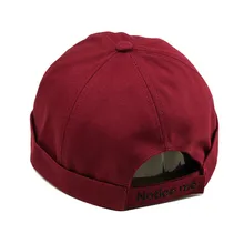 Весенне-осенняя однотонная хлопковая кепка Yuppie с вышитыми буквами в винтажном стиле, шапка в стиле хип-хоп без козырька, складная шапка с отворотом