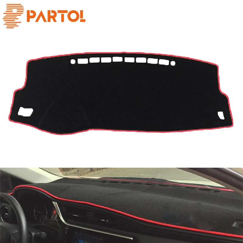 Partol красная Автомобильная панель управления коврик Нескользящая Солнцезащитная