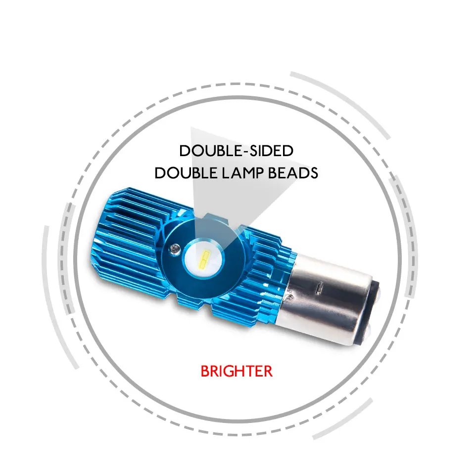 LED H4 P43t HS1 LED BA20D H6 Motorcycle Headlight Bulb 2400Lm HI-LO Lamp Scooter Accessories Moto DRL Lights For Suzuki 12V  (8)