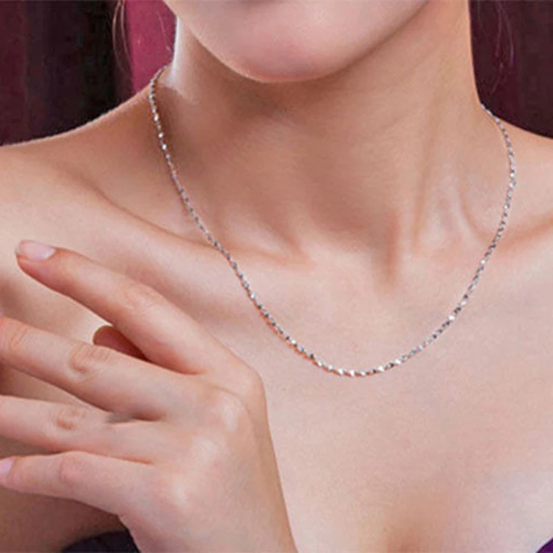 Simple Silver Plated Snake Chain Necklace Sexy Twisted Bar Box Chains Pendants Necklaces For Women Charms Party Jewelry