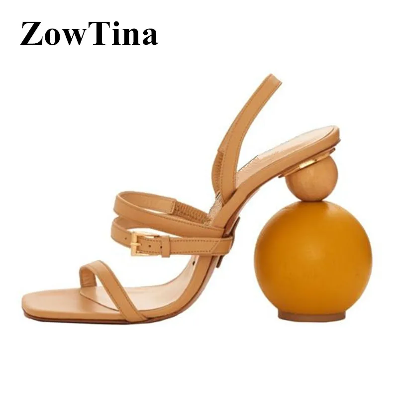 

2019 New Gladiator Women Sandals Nude Strap Strange High Heels Ladies Summer Shoes Black Formal Dress Pump Yellow Ball Sandalias