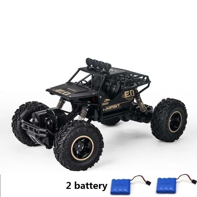 Радиоуправляемый автомобиль 1/12 4WD Rock Crawlers 4x4, вождение автомобиля, Двойные двигатели, привод Bigfoot, автомобиль с дистанционным управлением, модель автомобиля, внедорожник, игрушка в подарок - Цвет: 28cm 2 Battery Black