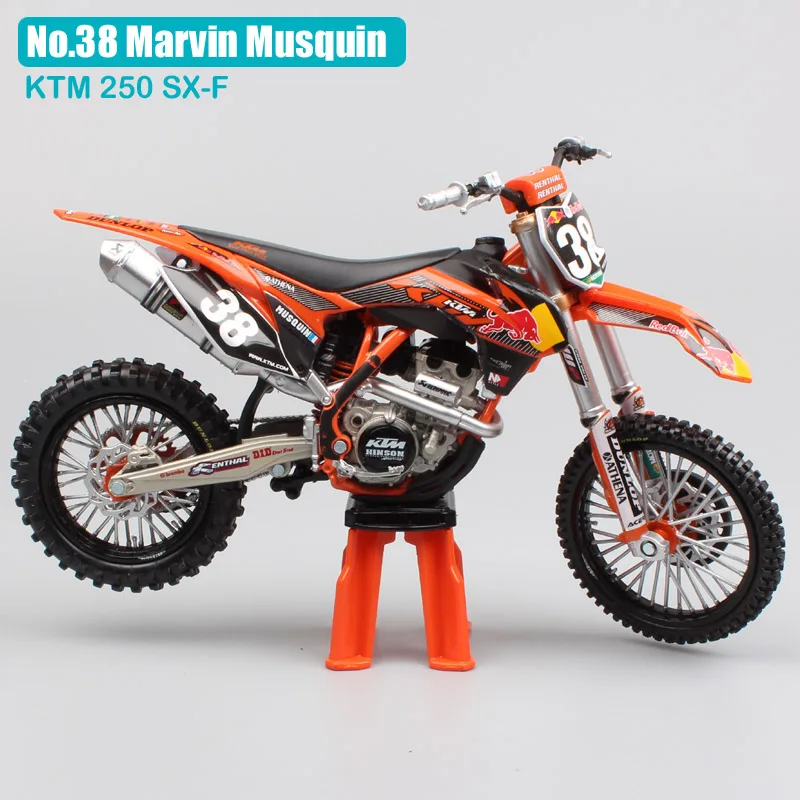 1:12 scale KTM 250 SXF red bull No.38 Marvin Musquin Motorcycle Die cast Model redbull Motocross ra