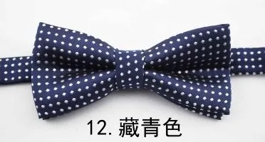 HOOYI в горошек галстук-бабочка для мальчиков с бабочкой одеяла из полиэстра и бантиком для детей Галстуки Шея галстук-бабочка галстук gravata корбата галстук cravate - Цвет: Темно-синий