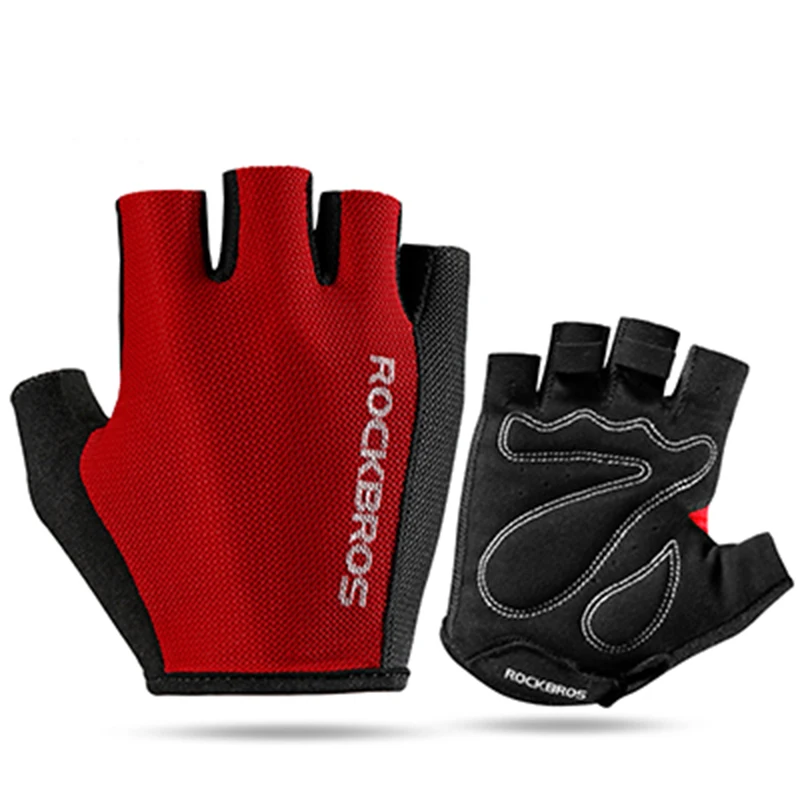 ROCKBROS Half Finger Bicycle Glove Outdoor Cycling Sports Breathable Gloves Bike Sponge Pad Professional Gloves Unisex RK0038 (9)
