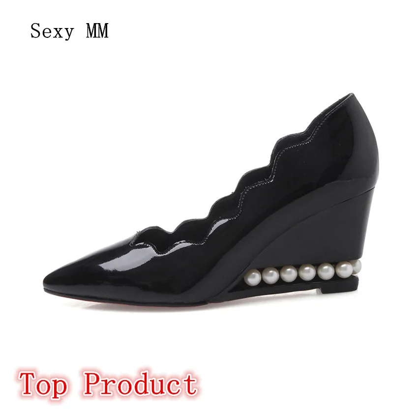 

Genuine Leather Wedges Shoes Women High Heels Wedge Casual Height Increasing Walking High Heel Shoes