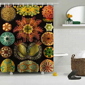 

Orgner Printed Shower Curtain with Rust Proof Eyelet’s Polyester Fabric