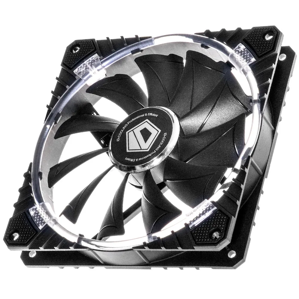 ID-COOLING Уникальный Концентрическими Круговыми Белый СВЕТОДИОД 140 мм Вентилятор 4pin
