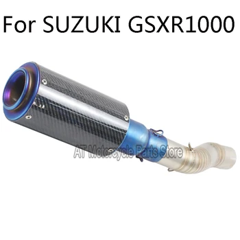 

Motorcycle Exhaust Muffle Slip On Full System Exhaust Connect Pipe Scooter Pit Bike For SUZUKI GSXR1000 2003-2006