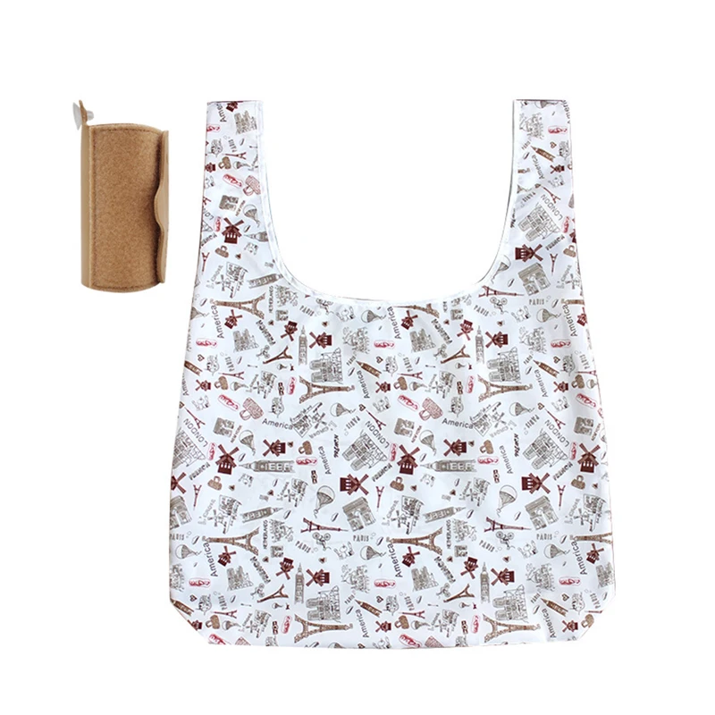 18 шт./лот, полиэфирная складная сумка для покупок, Большая вместительная сумка для хранения, переносная эко многоразовая сумка-тоут, сумки