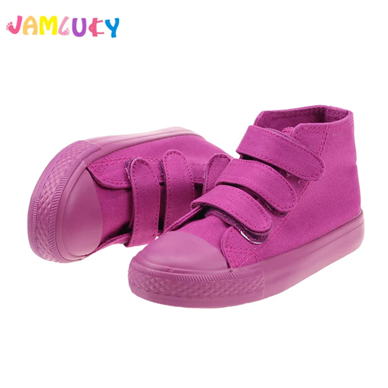 

2018 Canvas Children Shoes Sport Anti-Slippery Boys Sneakers Brand Kids Shoes For Girls Candy Colors Casual Child Flat Boots