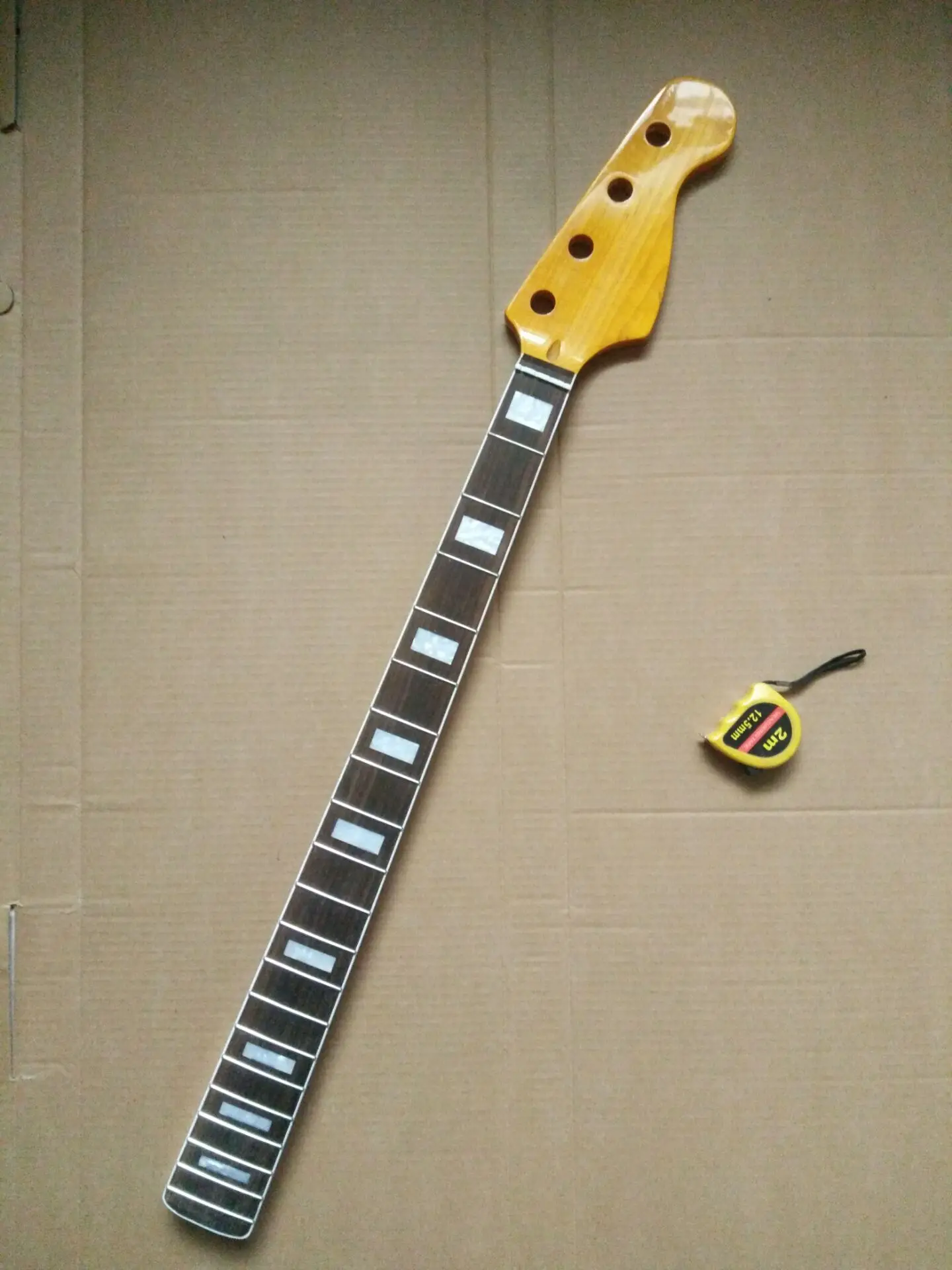 

Unfinished JAZZ bass Guitar Neck Replacement 20 Fret rosewood Fretboard tuners