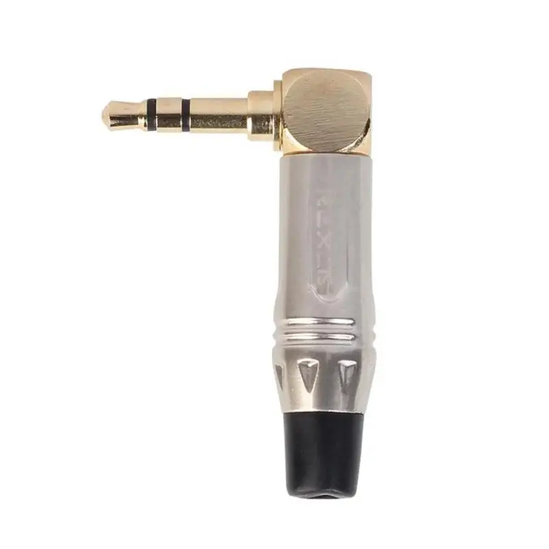 

L-Type 3.5mm Jack Plug Stereo Audio Converter Adapter 90Degree Right Angle 3.5 Jack Male MP3 Headphone Soldering Connector