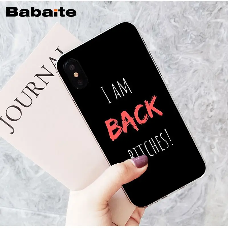 Babaite vogue girl boss Мягкий силиконовый прозрачный чехол для телефона Apple iPhone 8 7 6 6S Plus X XS MAX 5 5S SE XR Чехол для мобильного телефона - Цвет: A12