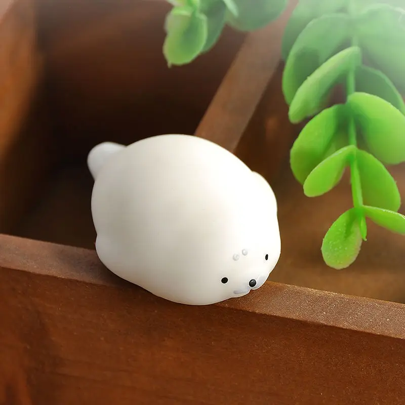 Tiny Stretch Sea Lion Hold Squeeze With font b Box b font Soft Toy Press Doll