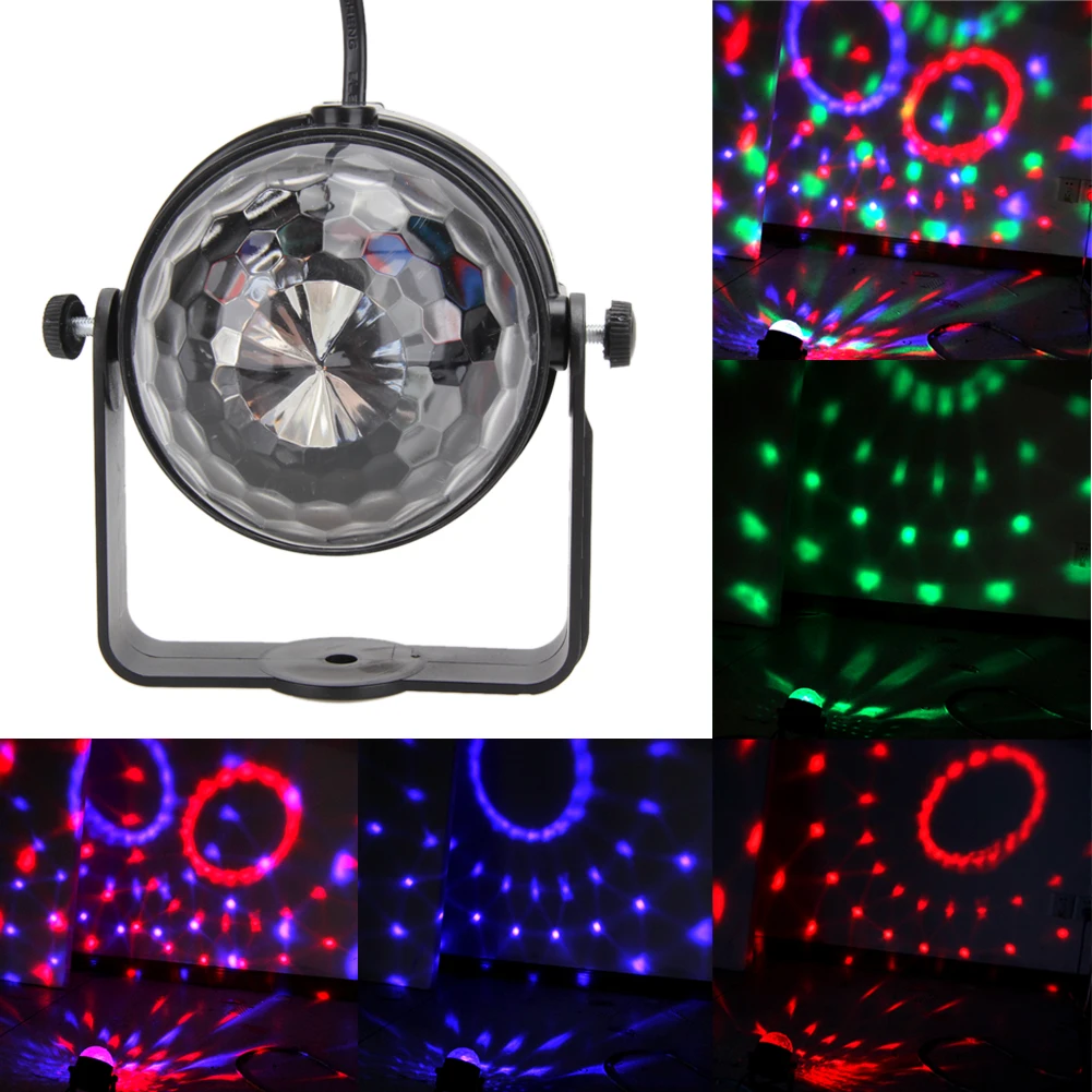 

Mini RGB LED Crystal Magic Ball Stage Light Effect Lighting  Party Disco Club DJ Light Show Decoration Colorful Lighting Lamps