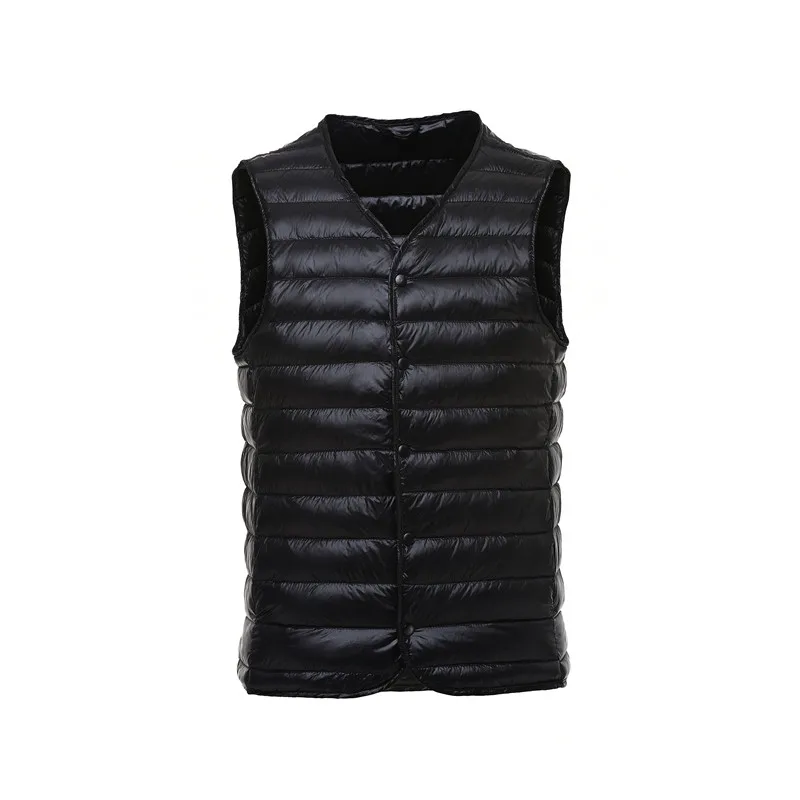 

Men's Sleeveless Packable Jackets Winter Ultralight White Duck Down Vests Men Male Slim Warm Waistcoat Puffer Waistcoats VT-213