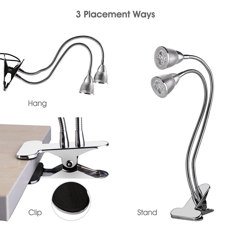 Полный спектр 10 Вт светодиодный свет для выращивания 360 градусов гибкий держатель лампы клип светодиодный свет роста растений для