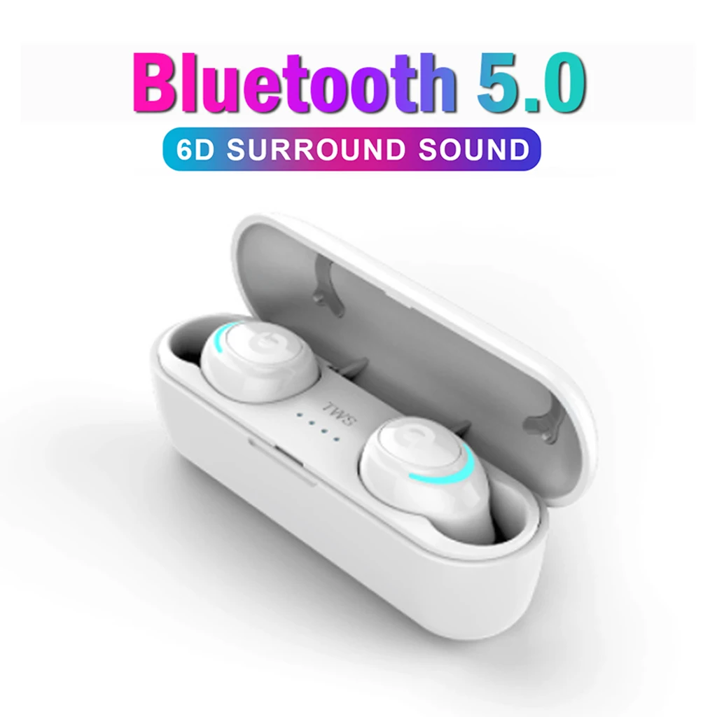 

AIR01 TWS Earphones Bluetooth 5.0 Wireless Earphones Low Power 6D Stereo Hand-Free Sport Earbuds Lightweight Headset With Mic