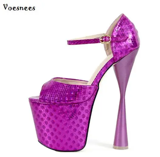 

2018 Large Sizes 34-41 Brand Design Summer Women Shoes Woman High Heels 20cm Platform Party Wedding Sandals Women Catwalk Shoes
