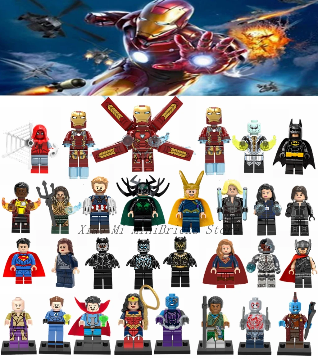 

Legoing Super Heroes Figure Iron Man Spiderman Batman Thor Hela Loki Deadpool Blocks Toys For Children Legoings Marvel Figures