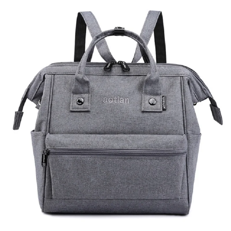4 In 1Use Small Diaper Mommy Nappy Bag Mother Shoulder Bag Daddy Backpack Solid Color Pregant Women Hand Bag (4)