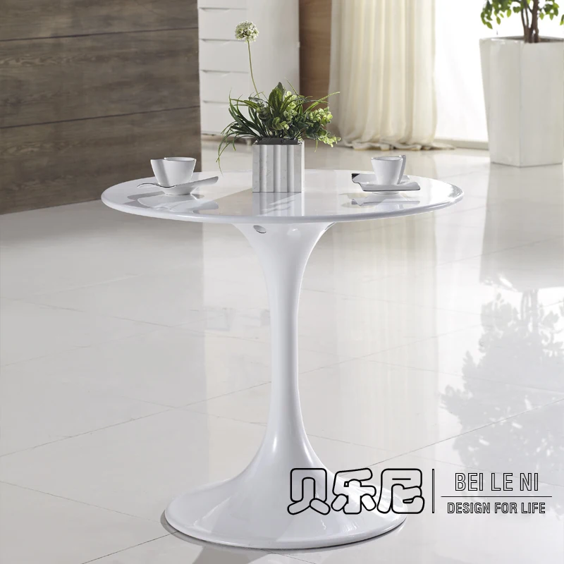 Baylor Nepal IKEA small apartment modern minimalist casual roundtable round table tulip metal coffee |