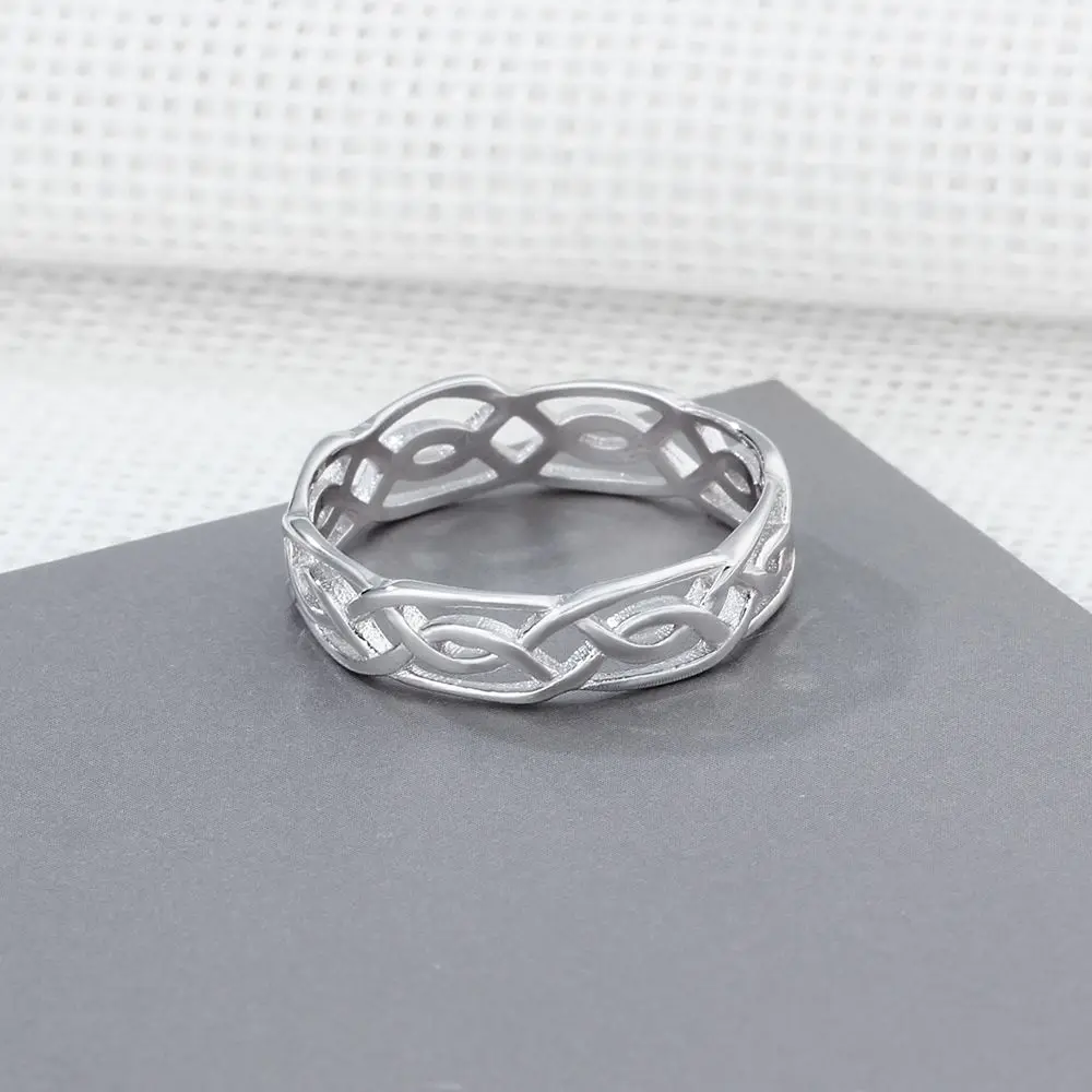 Трендовые настоящие 925 пробы серебряные кольца для женщин, женские витые тканые дизайнерские кольца на палец, ювелирные изделия, подарок(Lam Hub Fong