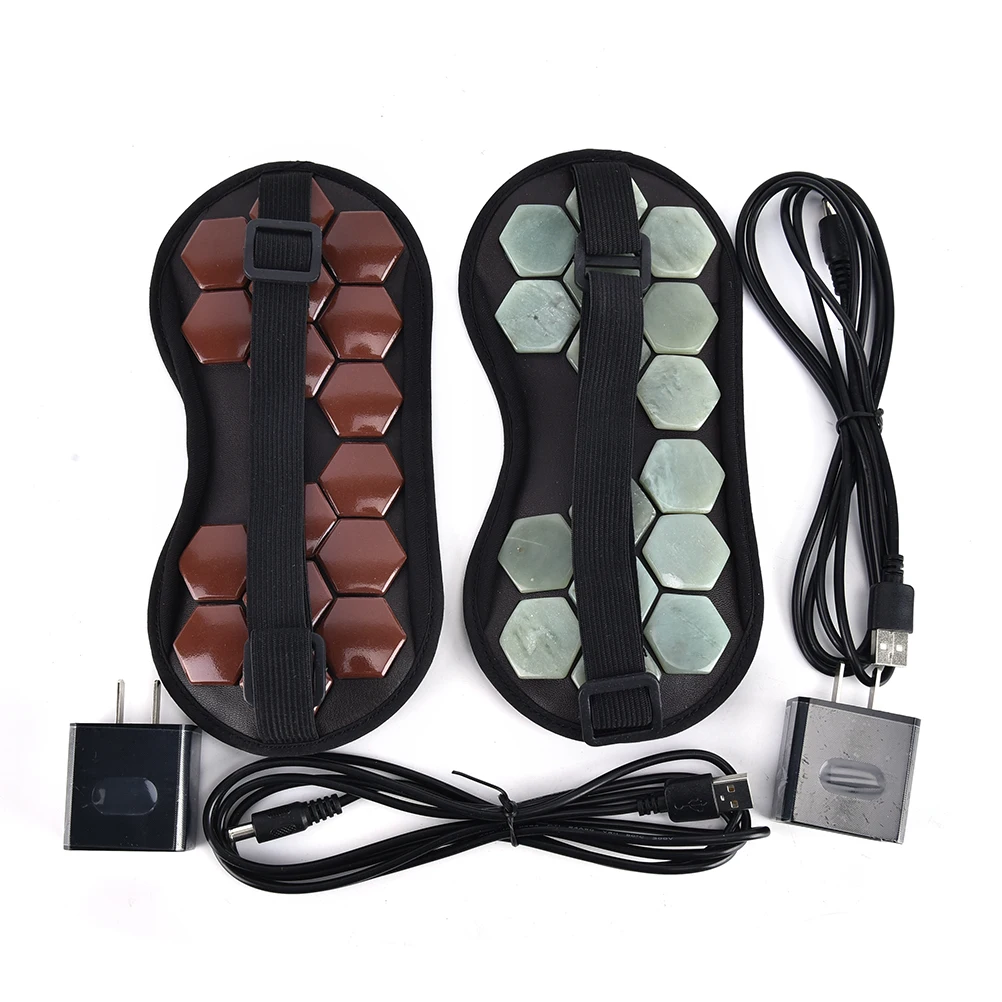 

Hot Sale Physical Therapy Nature Jade Stone Germanium Tourmaline Sleep Office Use Face Eye Mask For Travel