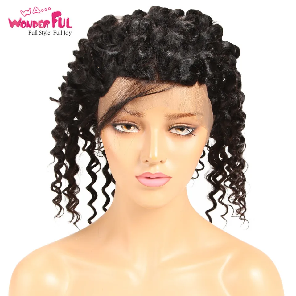 WA...Wonderful Brazilian Deep Wave Closure 360 Lace Frontal with Baby Hair Free Part Remy Human Hair Closure Natural Color 8-20\