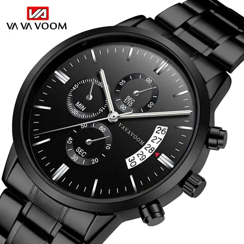 

VA VA VOOM Watches Men Top Brand Fashion Watch Quartz Watch Male Relogio Masculino Men Army Sports Analog Casual Watch Gift box