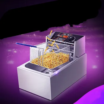

Electric Deep Fryers blast furnace single cylinder frying pan commercial electric fryer Fried chicken rib