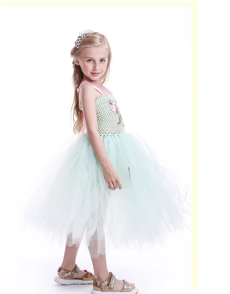 Kids Baby Girl Flamingo Princess Dress Elegant Girls Tutu Dresss for Photo Shot Wedding Birthday Ball Gown Fancy Dresses (6)