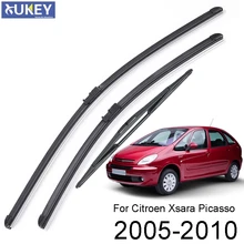 Xukey-Juego de escobillas limpiaparabrisas delanteras y traseras para Citroen Xsara Picasso 2005 2006 2007 2008 2009 2010 26