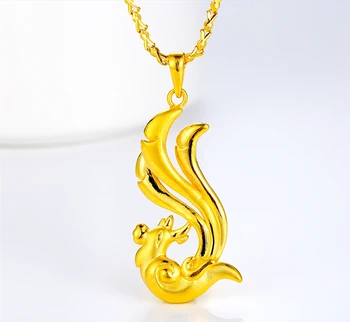 

Authentic 24K Yellow Gold 3D Phoenix Pendant 3.52g