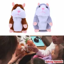 New Creative Talking Hamster Plush Toy Kids Speak Talking Sound Record Educational Toy Plush Animals Toy FCI#