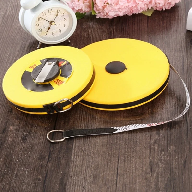 20m Hand Disc Flexible Ruler Measuring tool Fiber Leather Measuring