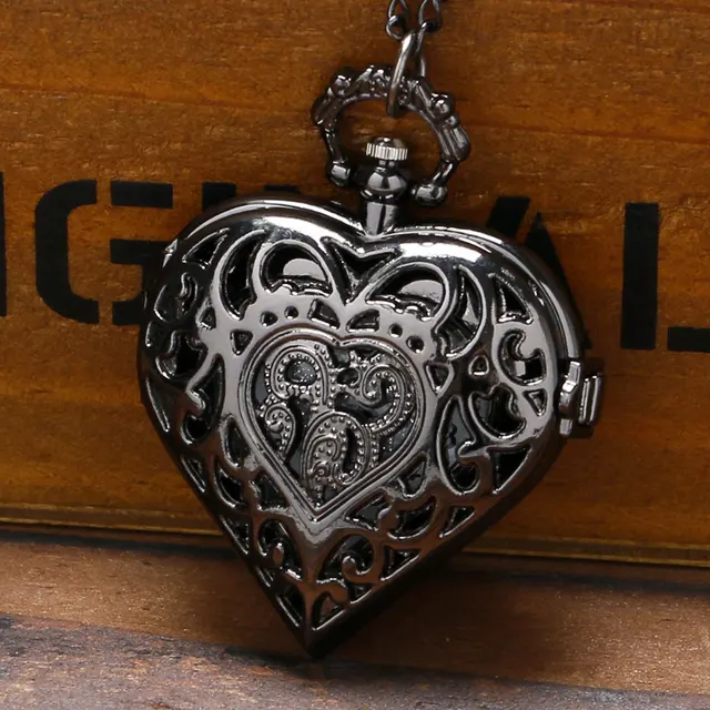 Heart Sweet Gifts For Women Las Wife Friend Hollow Fine Heart Sweet Gifts For Women Las Wife Friend Hollow Fine Quartz Pocket Watches Necklace Pendant