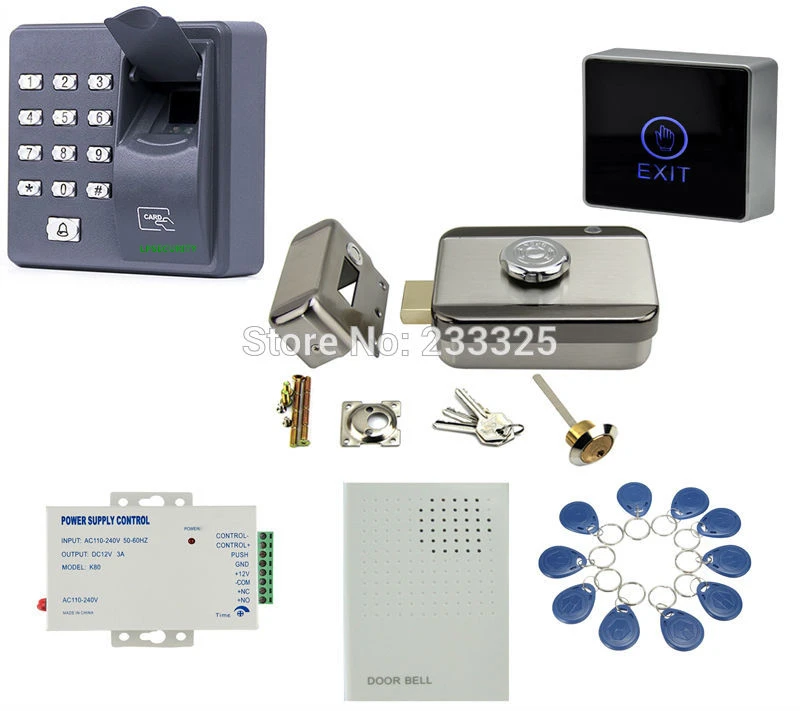 LPSECURITY отпечатков пальцев ID RFID комплект контроля доступа Электрический дверной