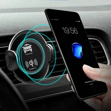 

Mobile phone storage rack Vehicular Wireless Fast Charging Mobile Phone Bracket For Sumsung&Iphone 8/X 2018 Fashion Black