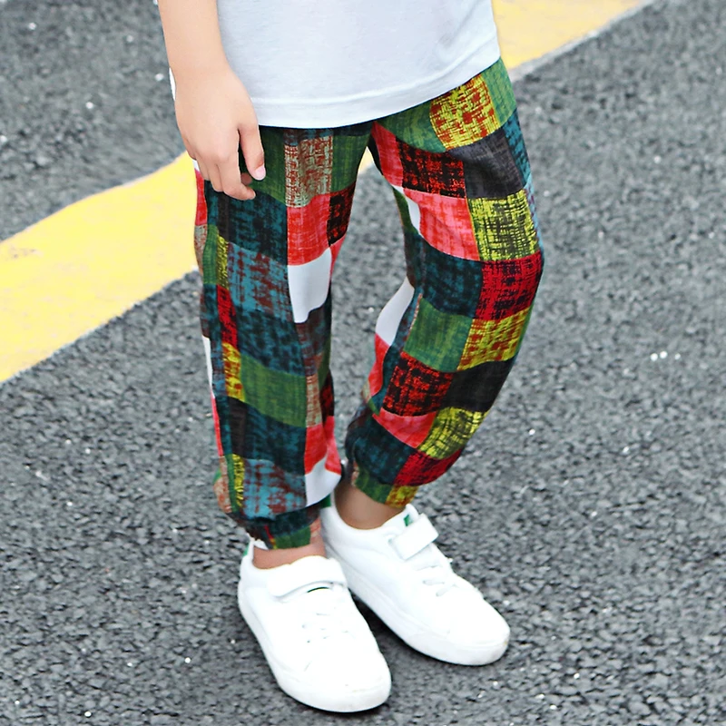 

Feiluo Boys plaid Pants 2019 New Boys pants for Summer Children's Trousers Kids Pants for 3 6 12Y TTX354 toddler pants FTTX354