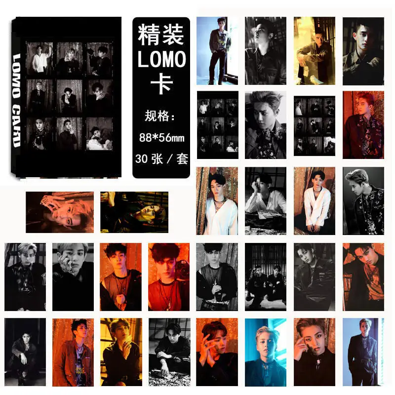 Youpop KPOP Fan EXO K M EX'ACT Точная монстра счастливый альбом ломо карты POP Новая мода