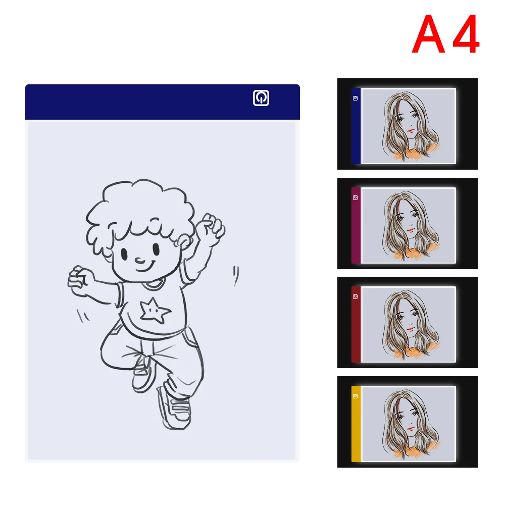 A4 светодиодный Графический светильник в виде планшета коробка Tracer цифровой планшет написание Живопись Рисунок ультра-тонкое калькирование, копирование Pad Доска Artcraft эскиз