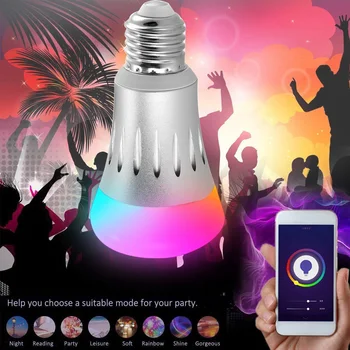 

RGB Dimmable Light Multicolor Light Bulb Smart WIFI LED Bulb Phone Remote Control Compatible with Alexa Google Home Tmall Genie