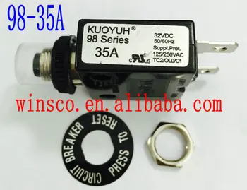 

98-35A Waterproof cap 100% NEW KUOYUH CIRCUIT BREAKER 98 SERIES 35A 10PCS/LOT