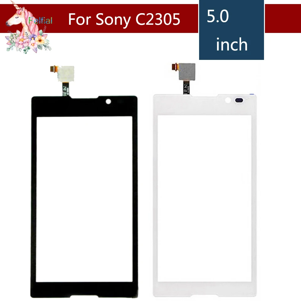 10 шт./лот 5 0 &quotдля Sony Xperia C S39H C2304 C2305 сенсорный ЖК-экран дигитайзер Датчик внешняя