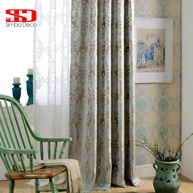 Billige Europäischen Jacquard Luxus vorhänge für wohnzimmer individuelle vorhang stoff schlafzimmer cortinas home dekoration fenster vorhänge blinde